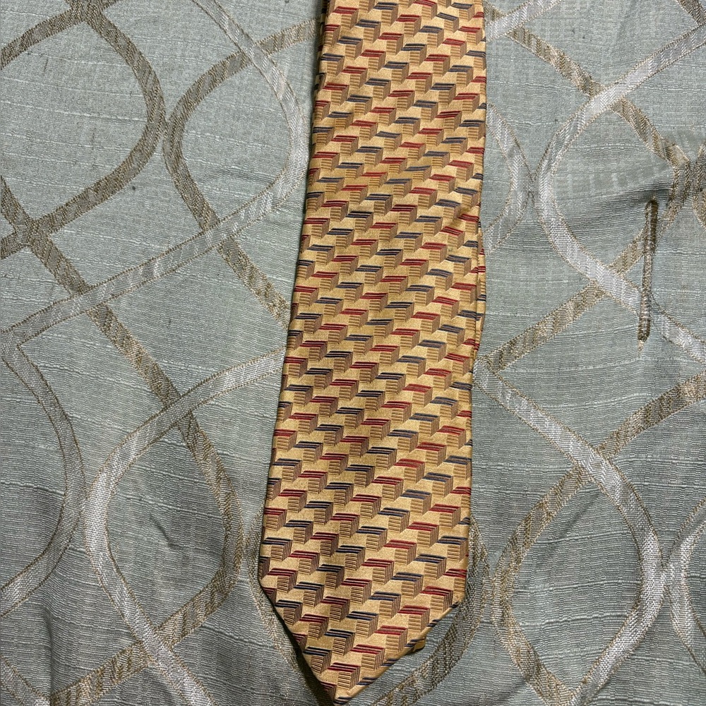 Altea Milano Gold, Blue and Red Patterned Tie